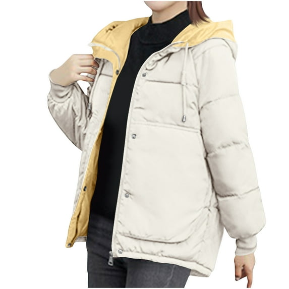 UYISJ Women's Winter Coat Warm Fleece Lined Long Quilted Puffer Jacket for Women with Sherpa Lined Hood L