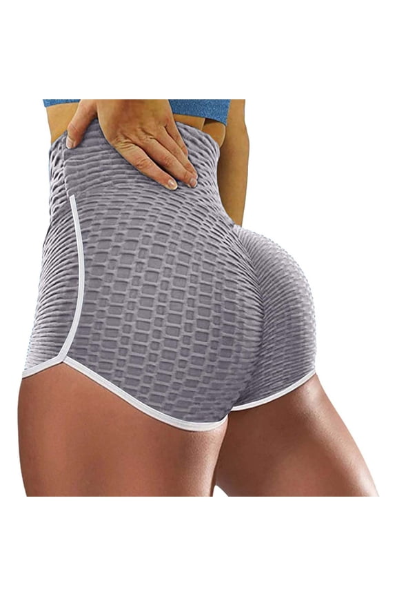 Women's Workout Shorts Trendy Scrunch Booty Yoga Pants Running Compression Exercise High Waist Butt Lifting Gym Leggings