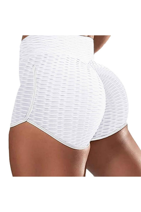 Women's Workout Shorts Trendy Scrunch Booty Yoga Pants Running Compression Exercise High Waist Butt Lifting Gym Leggings