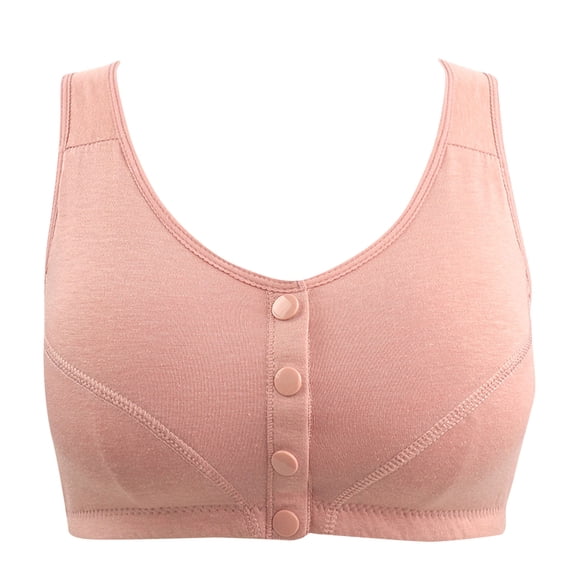 UYISJ Womens Daisy Bra Sports Push Up Bras Front Snaps Seniors Wireless U Back Full Coverage Comfort Front Closure Bras