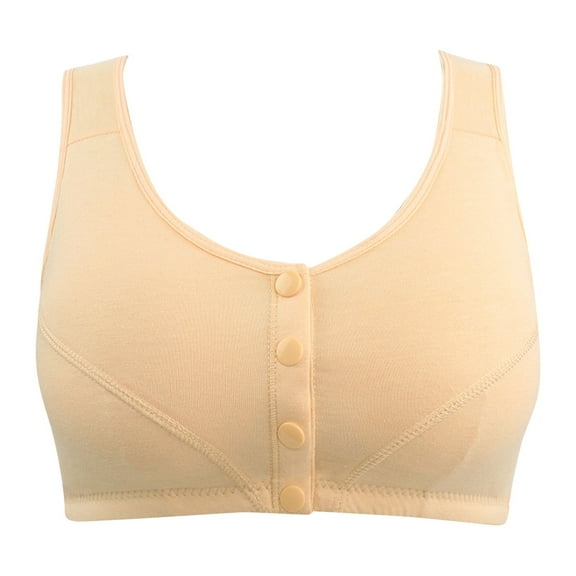 UYISJ Womens Daisy Bra Sports Push Up Bras Front Snaps Seniors Wireless U Back Full Coverage Comfort Front Closure Bras