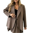 thumbnail image 1 of UYISJ Womens Fall Fashion Blazers Business Casual Long Sleeve Coats Open Front Work Suit Office Blazer Jackets with Pockets Khaki XL, 1 of 6
