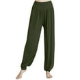thumbnail image 1 of UYISJ Womens Harem Pants Elastic High Waisted Casual Flowy Yoga Workout Joggers Loose Fit Solid Color Soft Comfy Lounge Pajamas Sweatpants, 1 of 4