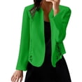 thumbnail image 1 of UYISJ Womens Lace Blazers Lightweight Open Front Long Sleeve Suit Jacket Business Office Work Cardigans Coats Green M, 1 of 7