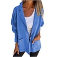 thumbnail image 1 of UYISJ Womens Long Cardigan Sweaters Lapel Collar Oversized Coats Open Front Fall Knit Sweater Long Sleeve Coat with Pockets Blue L, 1 of 6
