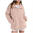 thumbnail image 1 of UYISJ Womens Oversized Fleece Coats Sherpa Lined Jacket Zip Up Long Sleeve Teddy Coat Casual Winter Warm Clothes with Pockets Khaki L, 1 of 8