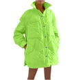 thumbnail image 1 of UYISJ Womens Quilted Puffer Jacket Long Sleeve Button Down Winter Coat Lightweight Warm Mockneck Jackets with Pockets Green M, 1 of 7