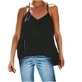 thumbnail image 1 of UYISJ Womens Spaghetti Strap Tank Tops Cami V Neck Halter Peplum Tops Flowy Tunic Shirts, 1 of 5