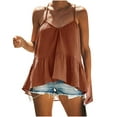 thumbnail image 1 of UYISJ Womens Spaghetti Strap Tank Tops Cami V Neck Halter Peplum Tops Flowy Tunic Shirts, 1 of 5