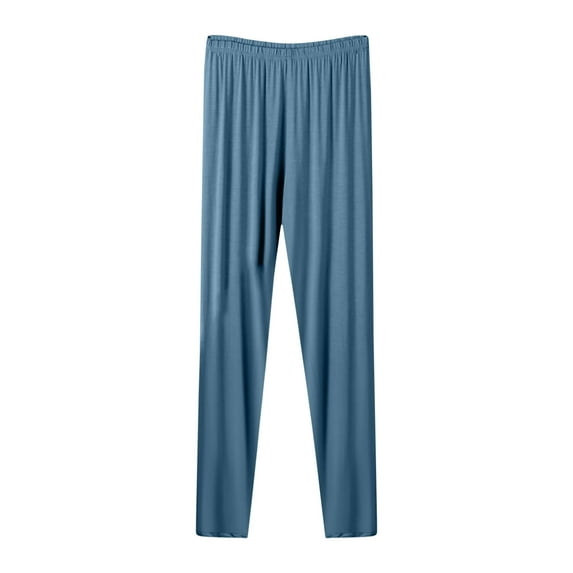 UYISJ Womens Summer Lightweight Pants Casual Plus Size Soft Comfy Modal Pants Straight Leg Trendy Elastic Waist Pajama Pants Solid Color Trousers Green XXXXXXL