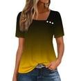 thumbnail image 1 of UYISJ Womens Summer Tops Asymmetrical Neck Button Dressy T Shirts Short Sleeve Casual Lightweight Tunic Blouse S, 1 of 4