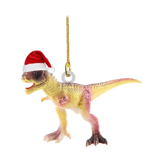 UYUH ‌1 Pack Christmas Dinosaur Car Mirror Pendant Cute Dwarf Car Ornament & Novelty Gift for Pendant Car Accessories Decoration
