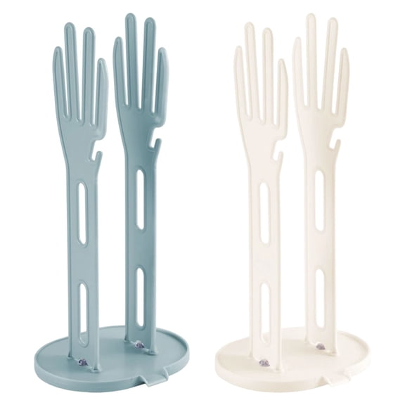 UYUH 2 or 3 Piece Kitchen Glove and Towel Drying Rack Set, Plastic Sink Stand Holder for Mittens Sponges and Food Bags, Reusable Home Organizer