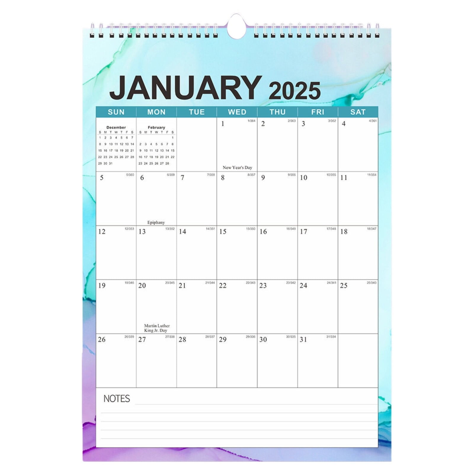 UYUH 20252026 Wall Calendar 18 Month Vertical Hanging Large Format (17