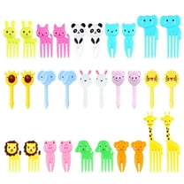 UYUH 30Pcs Animal Food Picks for Kids, Cute Toddler Food Picks for Box, Fun Cartoon Animal Fruit Food Toothpicks,Lunch Picks for Toddler