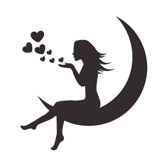 UYUH ‌3D Acrylic Heart Wall Sticker Beauty Blowing Kisses Removable Decal for Bedroom, Living Room, Nursery Self-Adhesive Love Decor, Romantic Home Art, Peel & Stick DIY Wall Art‌