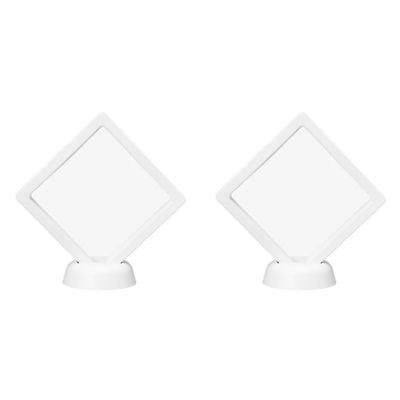 UYUH 3D Floating Frame with Stand, Challenge Display Holder, Small Shadow Box for Earrings, Rings, Brooch Indoor Accessories Decorations for Tabletop Desk, Home Party