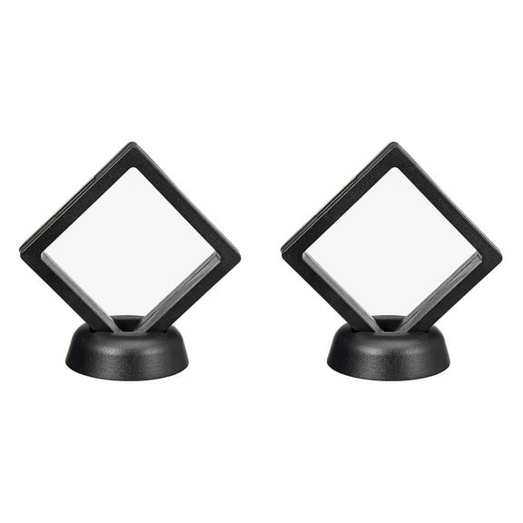 UYUH 3D Floating Frame with Stand, Challenge Display Holder, Small Shadow Box for Earrings, Rings, Brooch Indoor Accessories Decorations for Tabletop Desk, Home Party