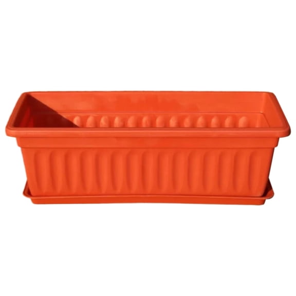 UYUH 44x19x14cm Resin Window Trough Planter Box, Long Rectangular Vegetable and Flower Pot for Balcony Gardening, Durable Indoor and Outdoor Decorative Container