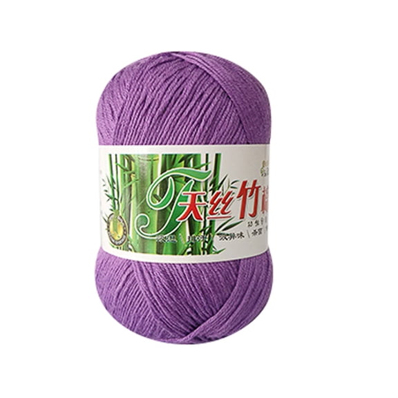UYUH 50g Eco-Friendly Bamboo Cotton Knitting Yarn, Ultra-Soft Natural Wool for Crochet Crafts, Multicolor Red Heart Yarn for DIY Sweaters and Handmade Girl Gifts