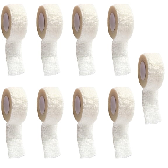 UYUH 9-Pack 1 Inch Self Adhesive Wrap, Self-Stick Elastic Bandage for Ankle, Wrist, Finger Compression, Breathable Power Bandage Wraps for Sports and Support