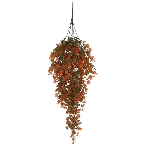 UYUH Black Fake Flowers, Artificial Hanging Leaves Plants Vines Garland Real Plastic Bushes for Outside Halloween Home Wall Garden Wedding Party Bar Decor 29.9 In