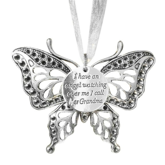 UYUH Butterfly Christmas Tree Pendant Memorial Ornament for Loved Ones Loss Sympathy Gift Keepsake Holiday Decoration Celebration of Life Christmas Remembrance Decor