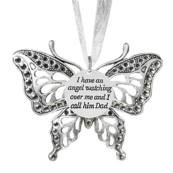 UYUH Butterfly Christmas Tree Pendant Memorial Ornament for Loved Ones Loss Sympathy Gift Keepsake Holiday Decoration Celebration of Life Christmas Remembrance Decor