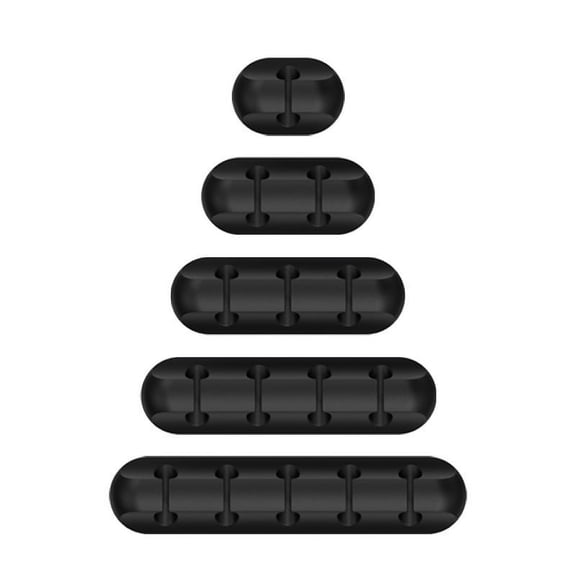 UYUH Cable Clips Black White GrayCord Organizer Adhesive Management Wire Holder for Organizing Phones Chargers Desk Nightstand Car