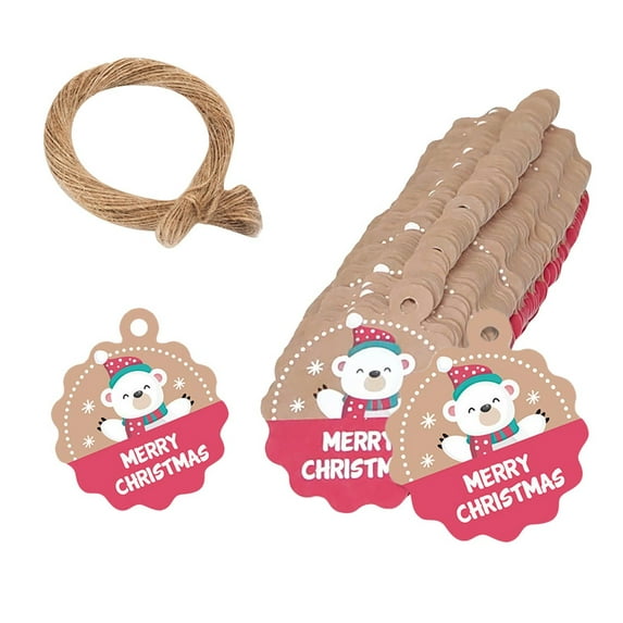 UYUH Christmas Gift Tags with Pendant, Snowflake Snowman Ornament Tag for presents Jewelry Bag Decor, Home Christmas Decorations