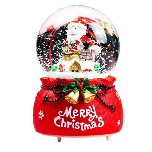 UYUH Christmas Snowball Santa Music Box | Musical Resin/Glass Gift with Classic Christmas Carols | Rotating Base & Holiday Decor for Birthday, Christmas, Nursery Decor