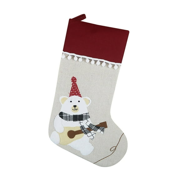 UYUH Christmas Stockings 18 Inch Large Plush Hanging Socks for Fireplace Decorations Xmas Gift Bags and Holiday Party Ornaments Indoor Festive Home Decor Supplies