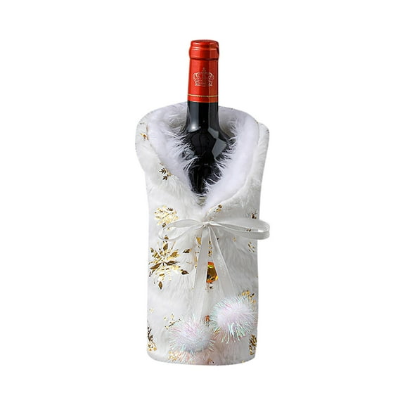 UYUH Christmas Wine Bottle Bag Set for Candlelight Dinner & Family Party, Holiday Table Decorations Xmas Decor, Festive Gift Bags for Champagne Sparkling Wine