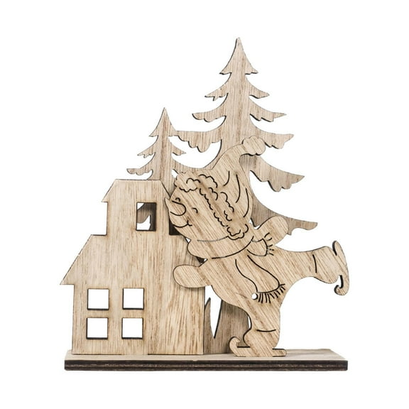 UYUH Christmas Wooden Table Decor Rustic Holiday Centerpiece, Farmhouse Tabletop Decorations for Dining, Party, and Festive Home Decor