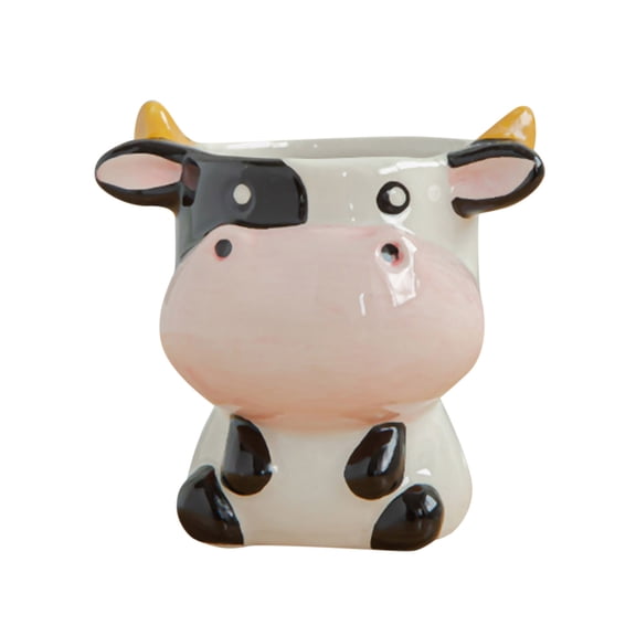 UYUH Cute Animal Succulent Planter with Drainage Hole, Cartoon Fox Flower Pot, Mini Cactus Container for Office, Home, Bedroom, Indoor and Outdoor Small Green Plant Decoration