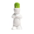 thumbnail image 1 of UYUH Cute Mini Bonsai Head Ceramic Planter, White Creative Human Shape Grass Hair Flower Pot for Succulents, Home Garden Desktop Decor, Tree Doll Design, 1 of 5
