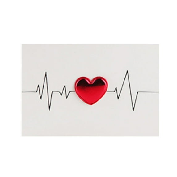 UYUH DIY Leather Heart Card Valentine's Birthday Christmas Greeting Card with "I Love You" Heartbeat Design, Leather Love Note for Couples