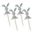 thumbnail image 1 of UYUH Easter Bunny Cake Topper Set, Vibrant Party Table Decor for Dessert, Cupcakes, and Cakes, Food-Safe Materials for Holiday Baking Celebrations, 4 or 8PCS Options, 1 of 6