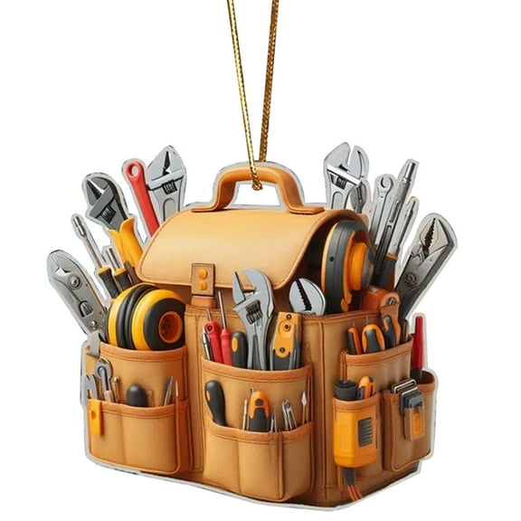 UYUH Electrician Ornament, 2D Acrylic Lineman Christmas Tree Decoration, Custom Tool Box Xmas Gift for Electrician, Holiday Gift 2025