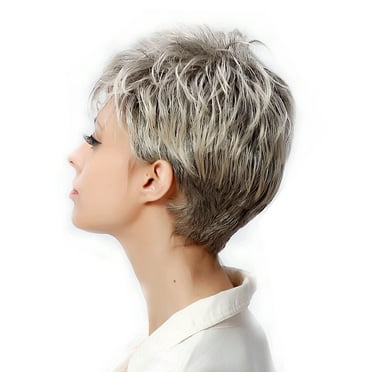 UYUH Fashion Women's Full B-angs Wig Short Wig Straight Wig for Beautiful Women Girls Fashion Party C-osplay Wig 10 Inches Long