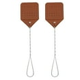 thumbnail image 2 of Beech Wood Handle Fly Swatter With Leather Head For Effective 2 of 11