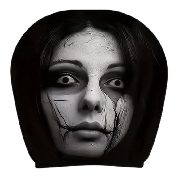 UYUH Funny Car Headrest Halloween 2PCS,Scary Face Printing Auto Seat Universal Elastic Models Headrest Protector,Stretchy Seat Headrest Protector for Auto Truck Decor