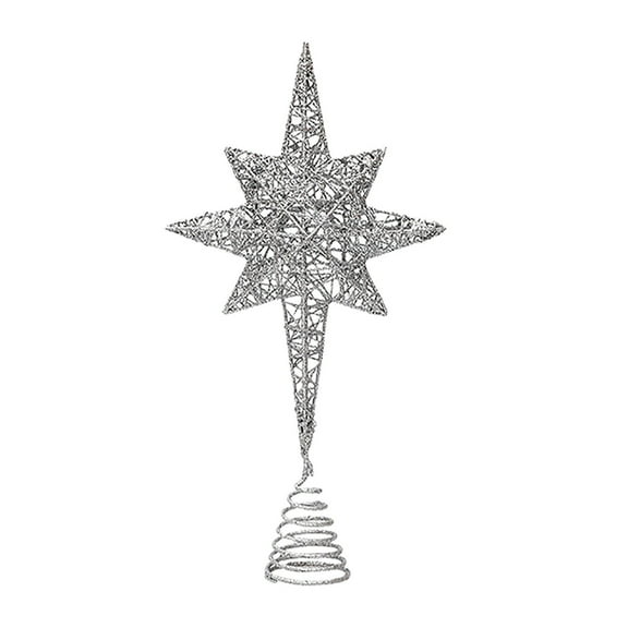 UYUH ‌Glitter Craft Merry Christmas Decoration Party High Metal Top Star, Christmas Tree Topper, Multi-Angle Hollow-Out Design for Festive Holiday Decor‌