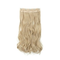 UYUH Hair Extensions, 4PCS Clip in Hair Extensions 19.6 Inches " Short Beach Wavy Hair Extensions I-nvisible Lace Weft Natural Soft Hairpieces for Women