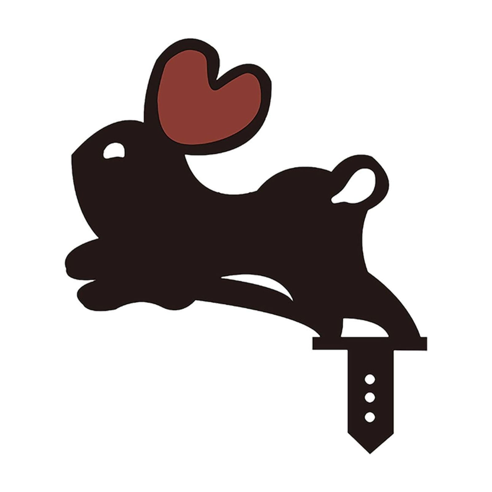 UYUH Hand-Forged Metal Bunny Garden Stakes Rust-Proof Corten Steel ...