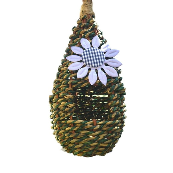 UYUH Hand-Woven Natural Seagrass Bird Feeder Aviary Feeding Station, Waterproof Outdoor Hanging Ornament for Garden/Patio Decoration ‌