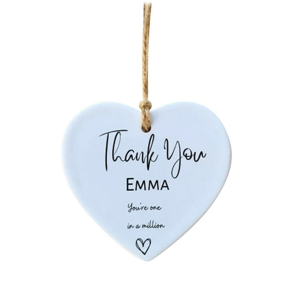 UYUH Heart Ornament Sweet Neighbor Gift Porcelain Keepsake with Message Housewarming, Friendship, Long-Distance Thoughtful Present‌