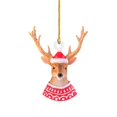 thumbnail image 1 of UYUH Holiday Decor Gift Acrylic Animal Christmas Ornaments with Santa Hat for Xmas Tree Decorations Festive Party, 1 of 4