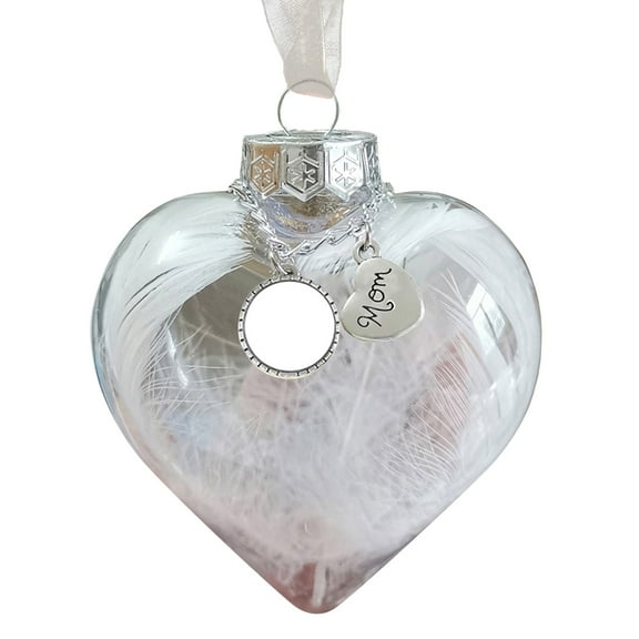 UYUH Memorial Ornament, Christmas Ball Memorial Ornaments with Love Shape for Loss of Loved One, In Loving Memory Gift for Bereaved Family at Christmas
