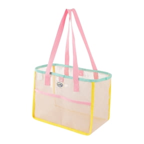 UYUH Mesh Beach Bag,Large Beach Tote,Foldable Lightwiht Mesh Shoulder Bag Handbag,For Family Travel/Vacation Essentials,Mesh Transparent Travel Storage Bag